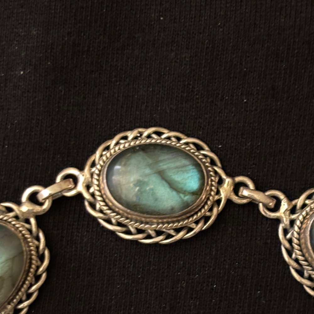Labradorite Silver Toggle Bracelet - image 4